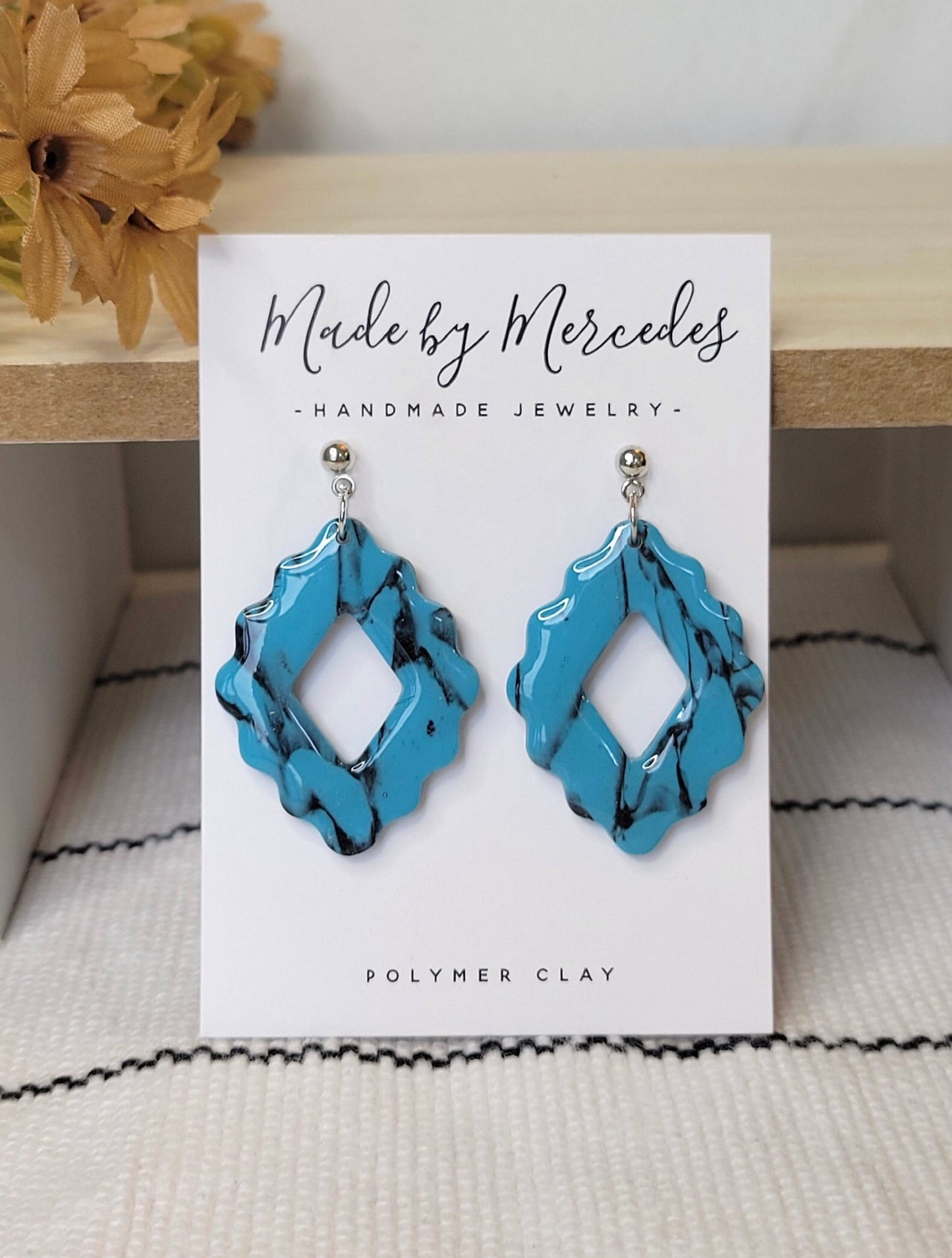 Scalloped Diamond Dangles