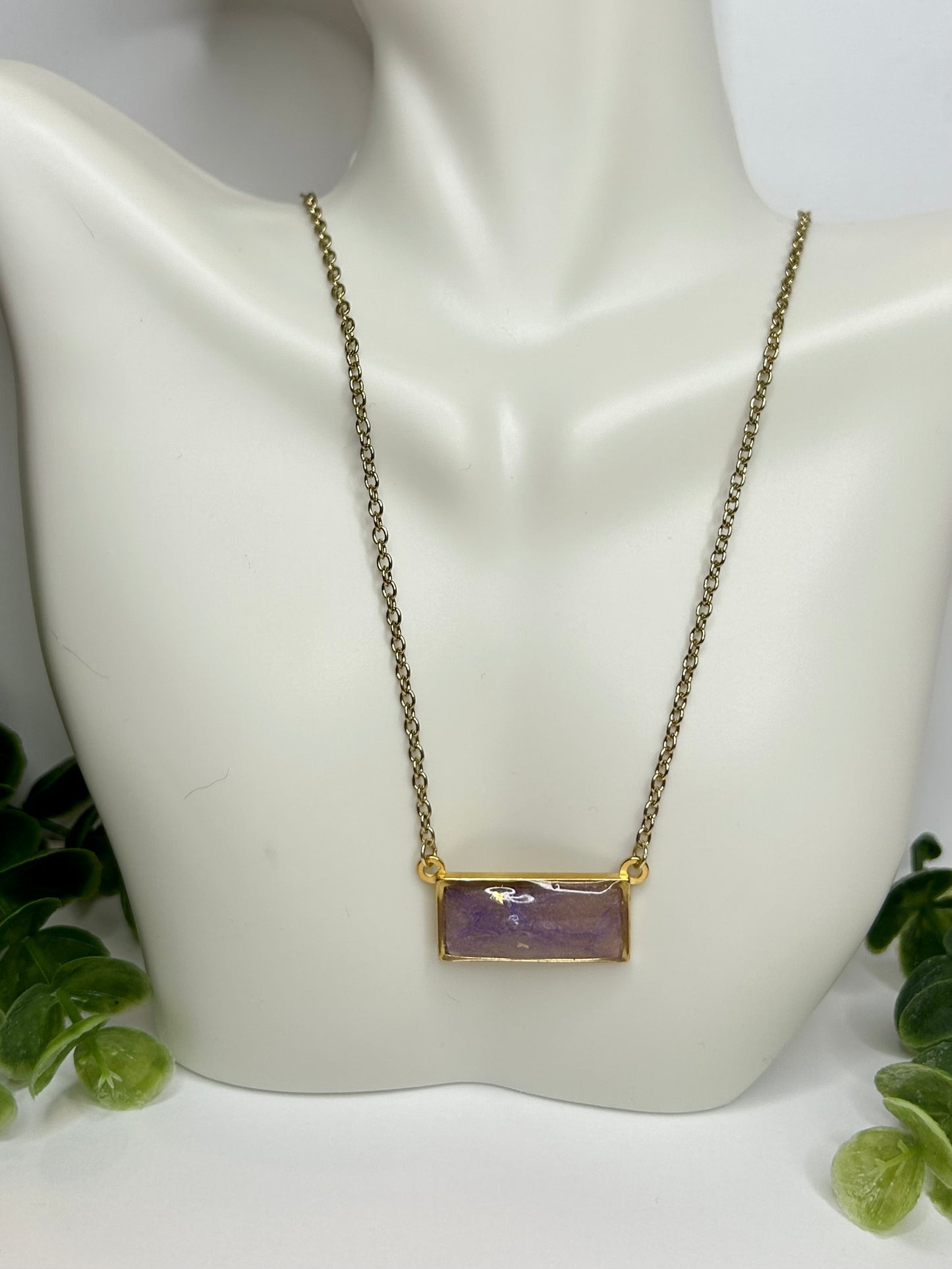 Purple Bar Necklace