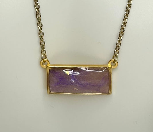 Purple Bar Necklace