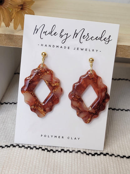 Scalloped Diamond Dangles