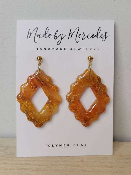 Scalloped Diamond Dangles