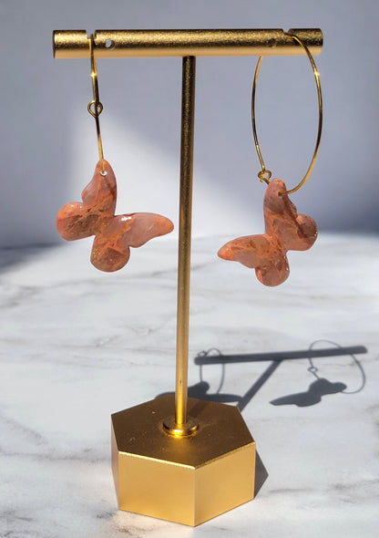 Large Butterfly hoops